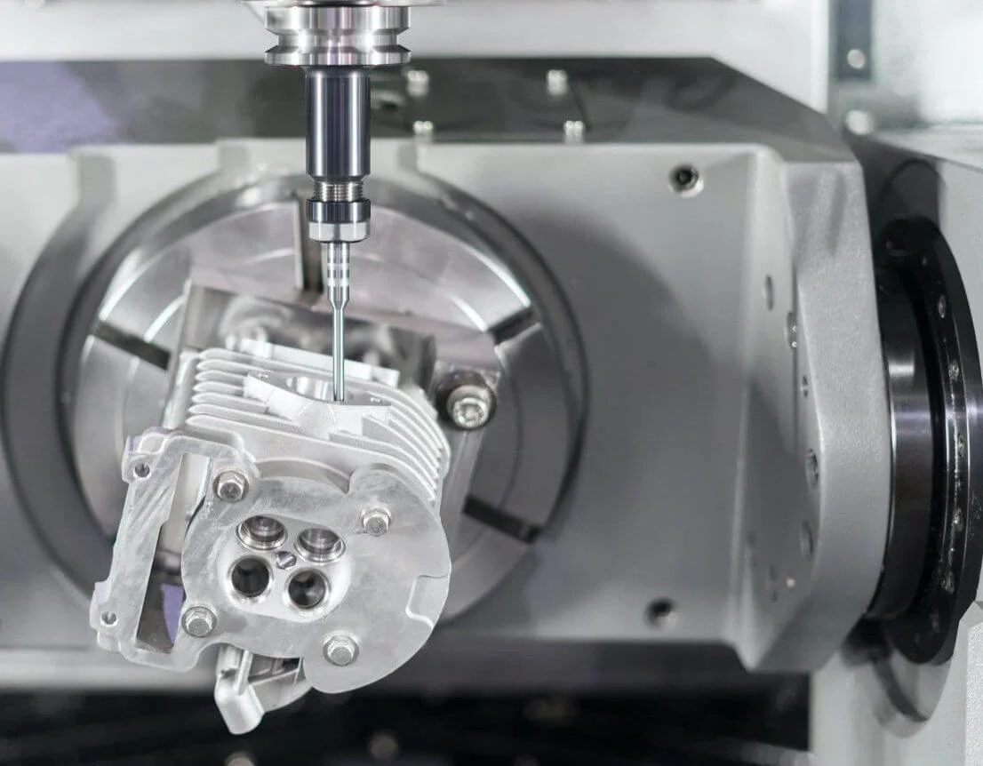 HSa7GATKZegq 5-axis CNC milling machine manufacturing precision aluminum engine parts at SPM China factory