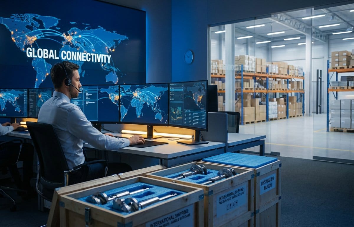 sinopmt global service Global logistics center managing international shipping for precision manufacturing