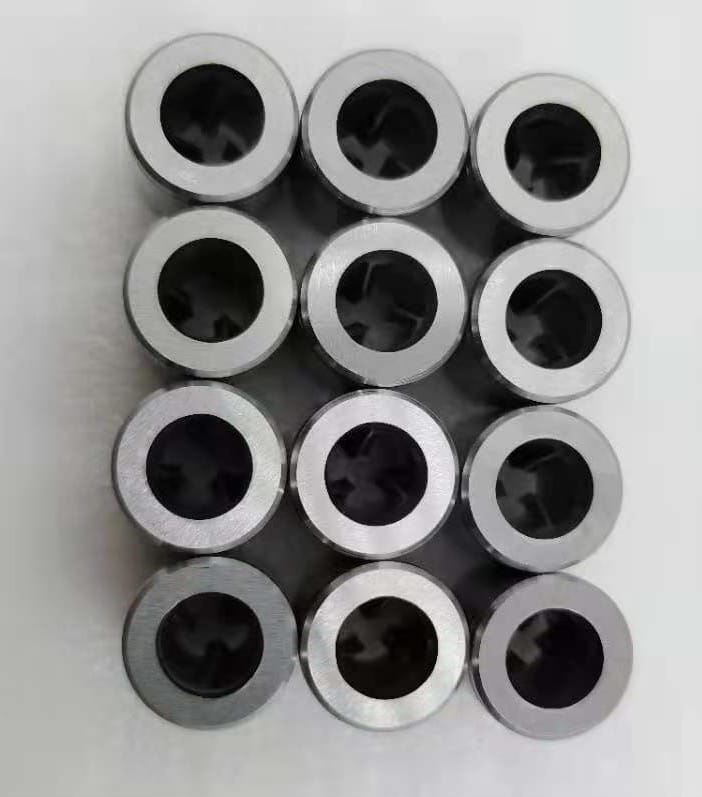 Finished AISI 420 helical pin guides after wire EDM machining optimization