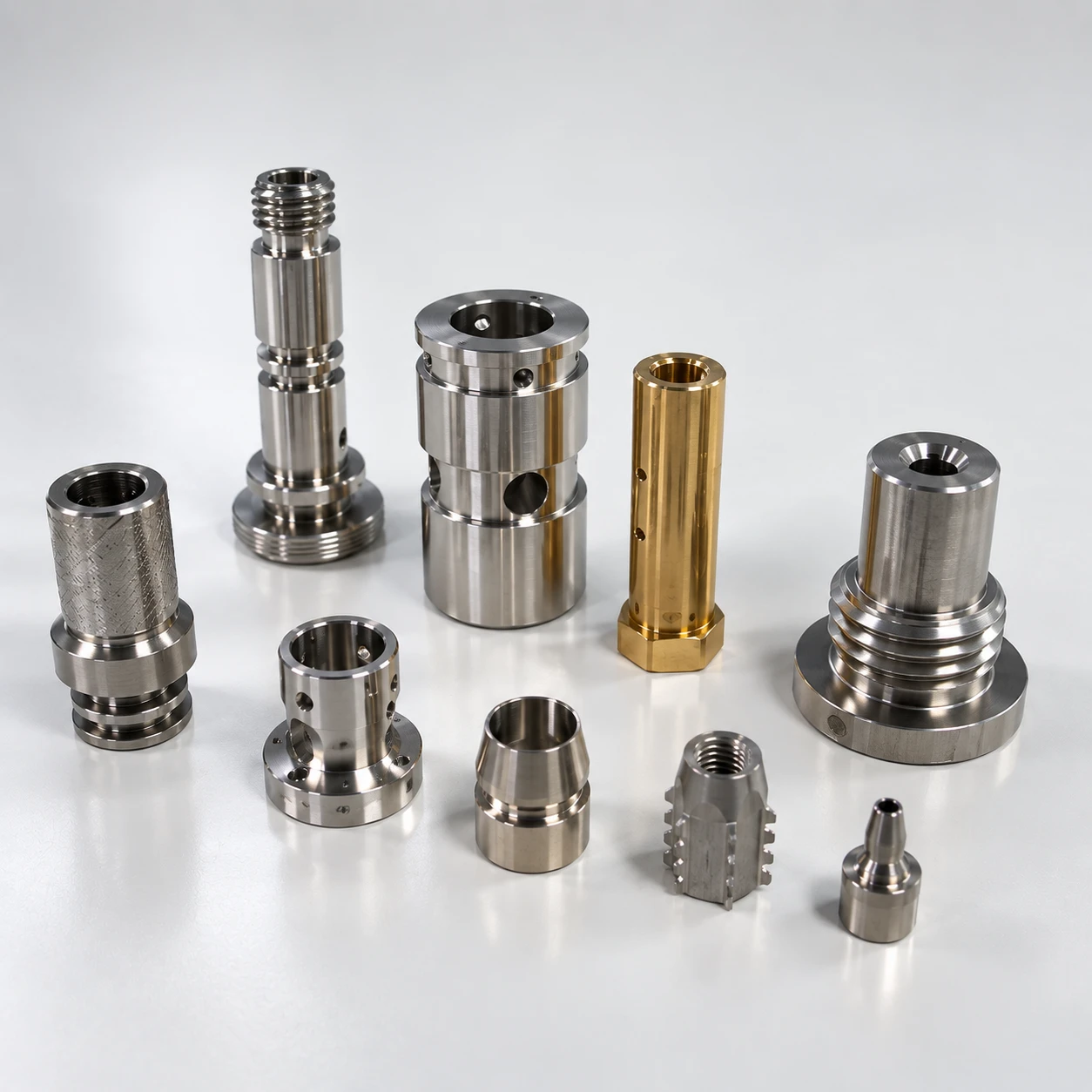 Multi-axis CNC turned precision metal parts