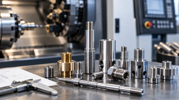CNC screw machining of precision threaded and turned metal parts